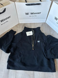 Gold zip longer top
