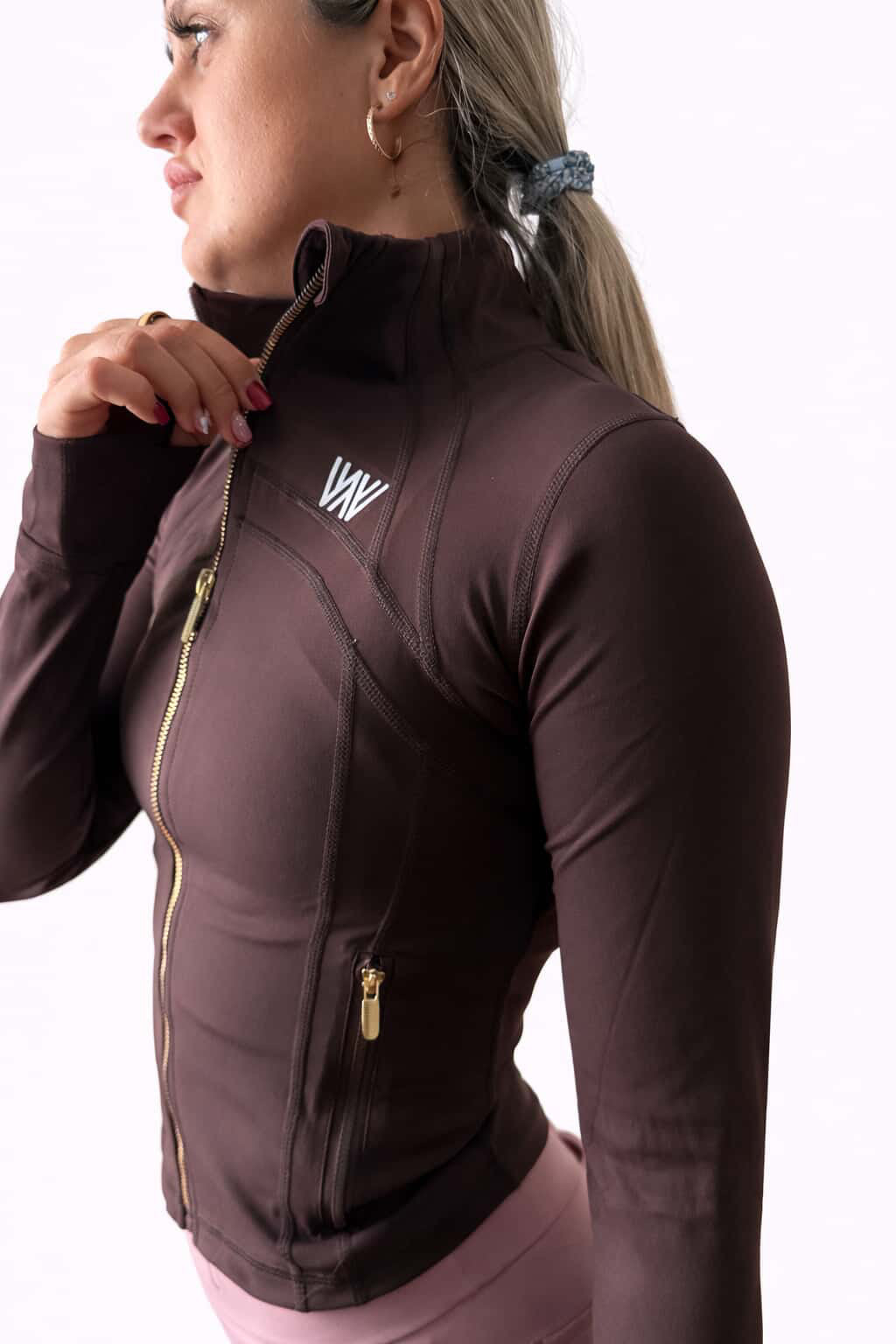 Short Gold zipper jacket