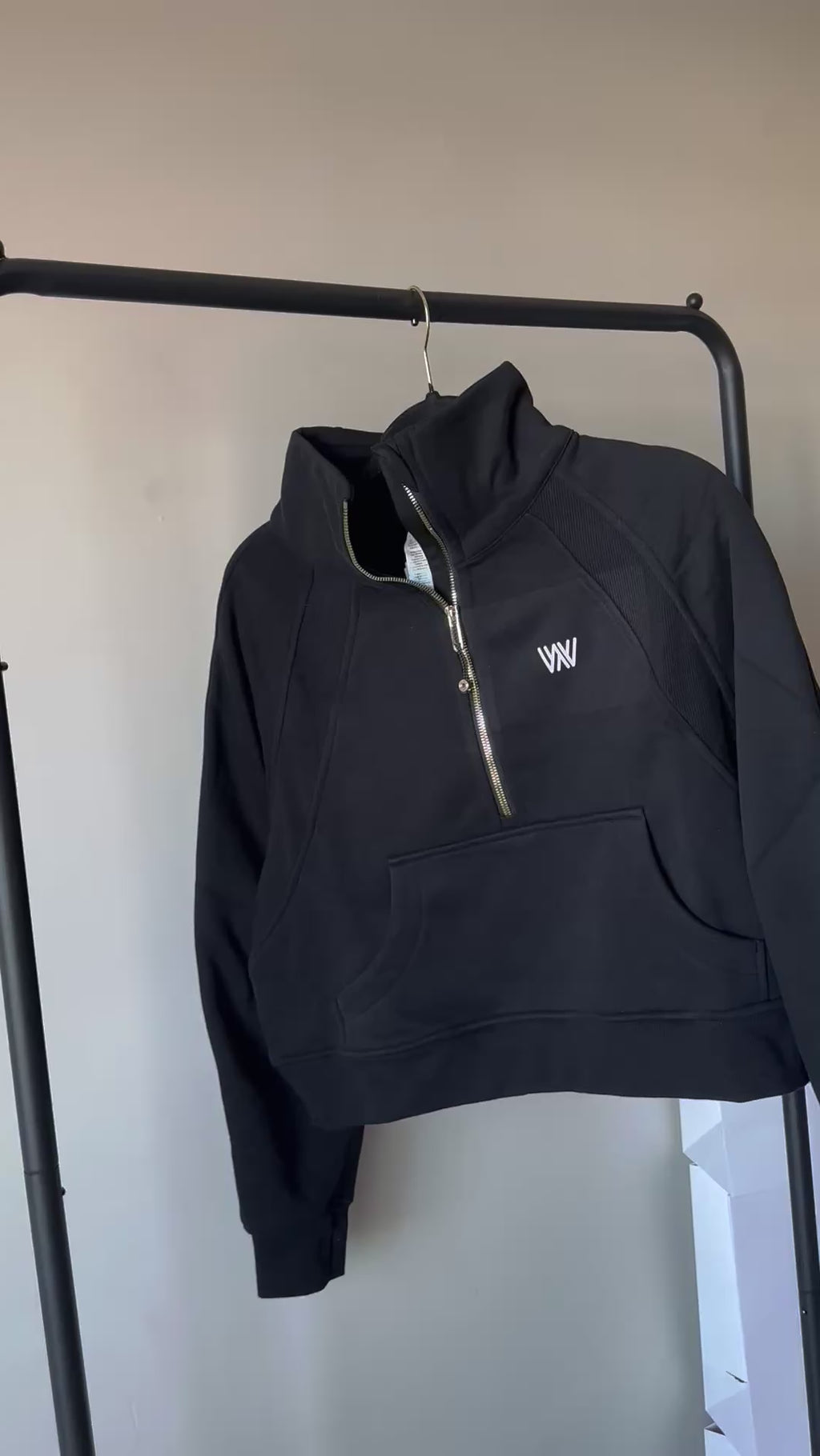 Gold zip longer top